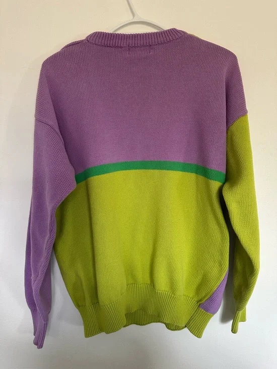 Vintage Canadian Open Colorblock Knit Sweater - Picture 4 of 6